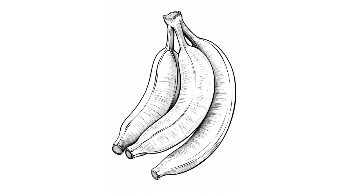 Banana Coloring Pages