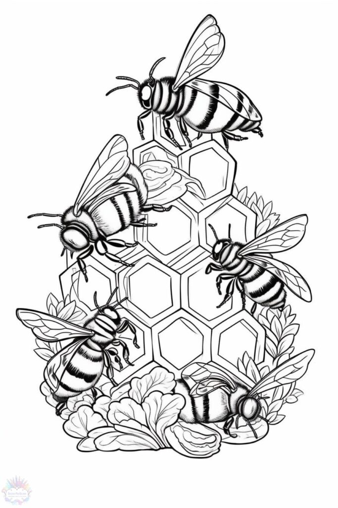 Bee Coloring Pages