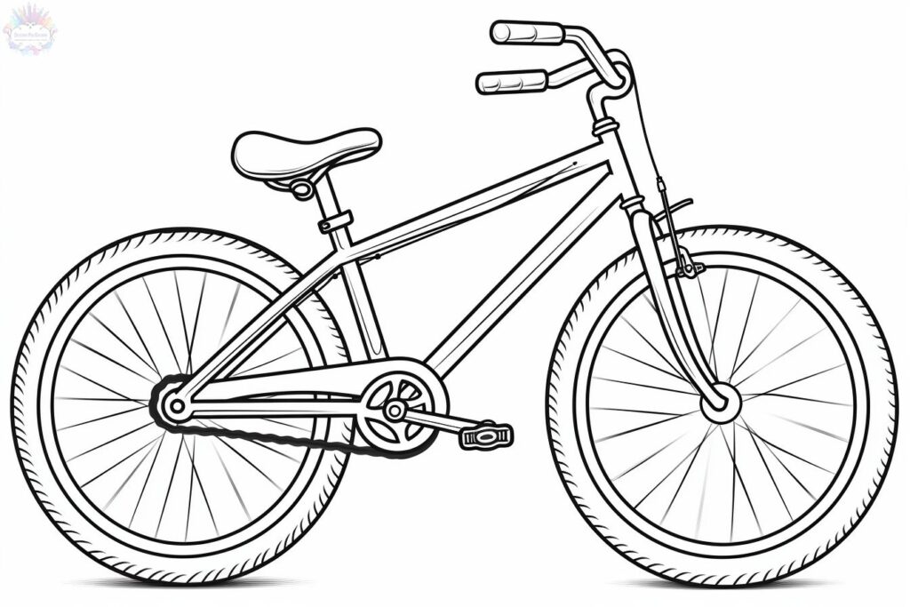 bicycle coloring pages