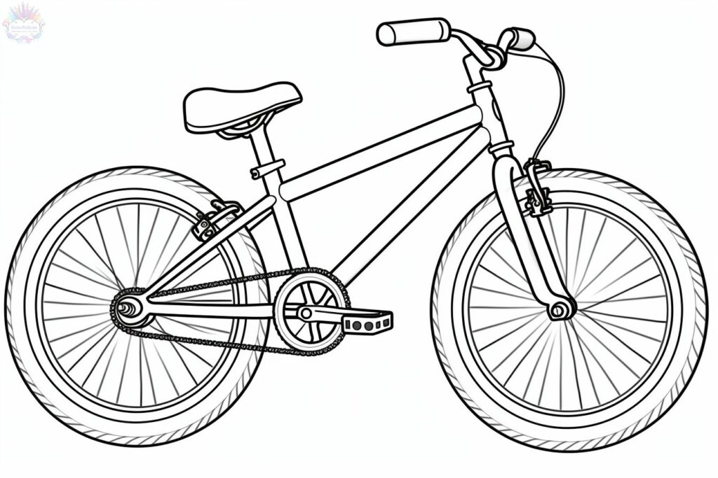 bicycle coloring pages