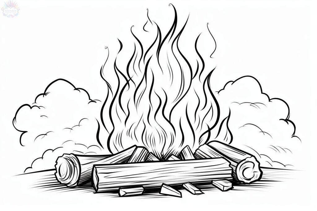 Bonfire Coloring Pages