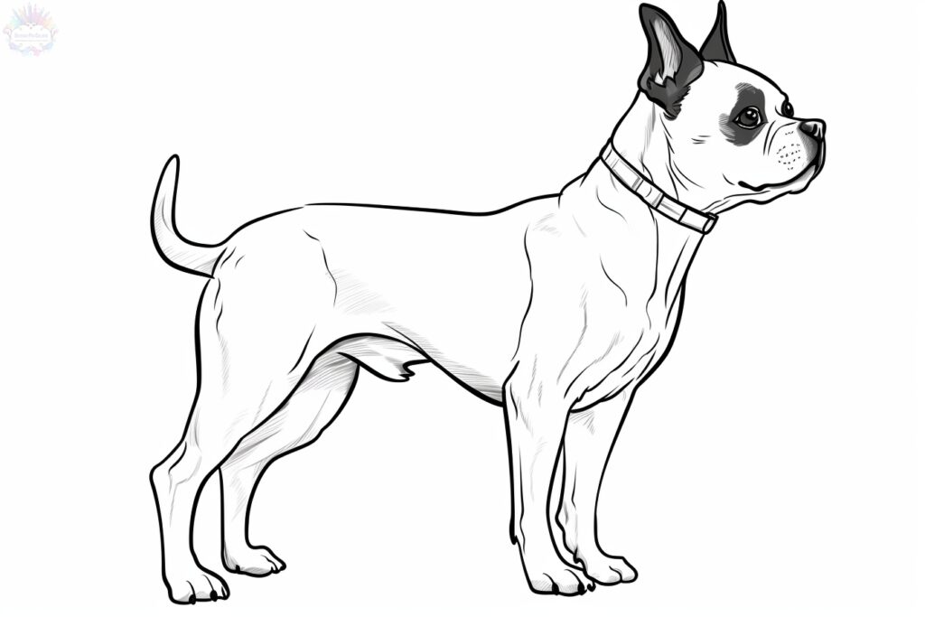 Boston Terrier Dog Coloring Pages