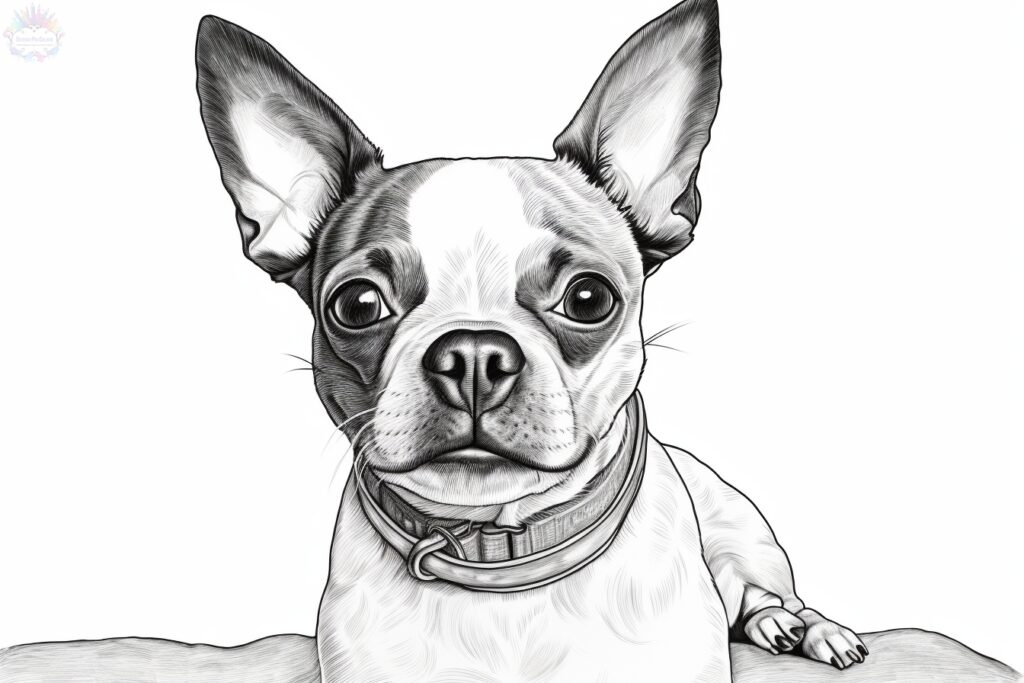 Boston Terrier Dog Coloring Pages