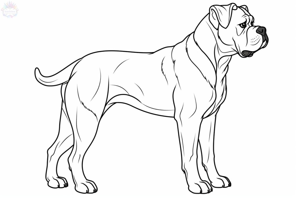 Boxer Dog Coloring Pages