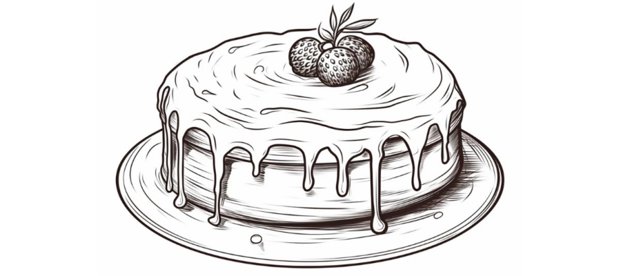 Birthday Cake Coloring Page 37 | Free Birthday Cake Coloring Page