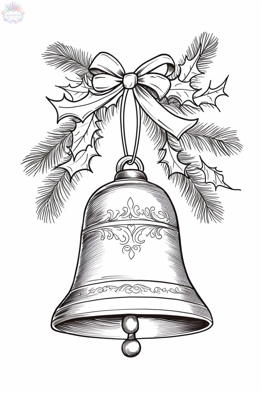 Christmas Bell Coloring Pages - Coloring Pages