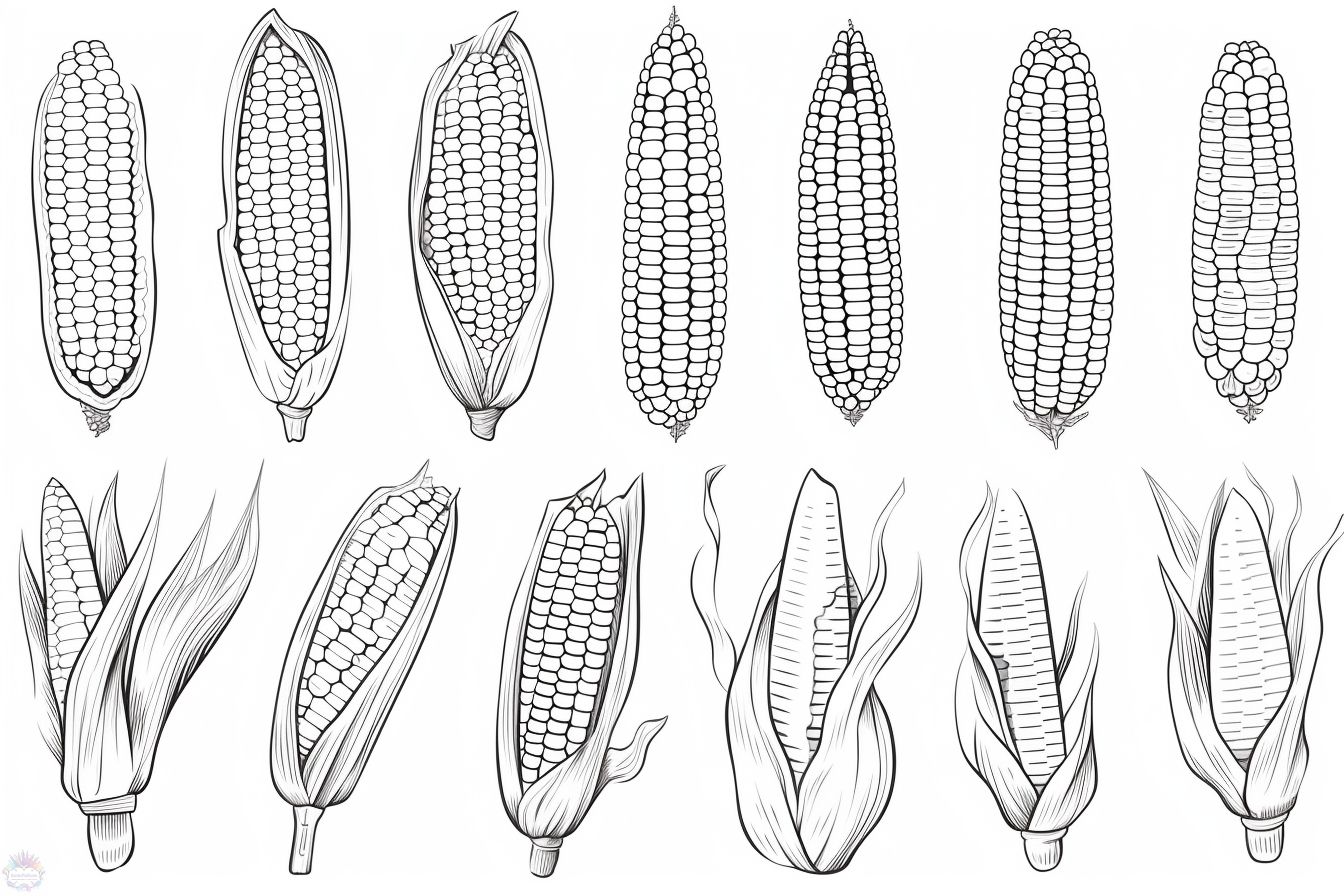 Corn Coloring Pages - Coloring Pages