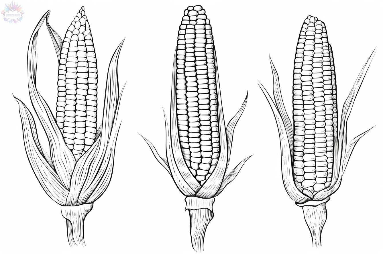 Corn Coloring Pages - Coloring Pages