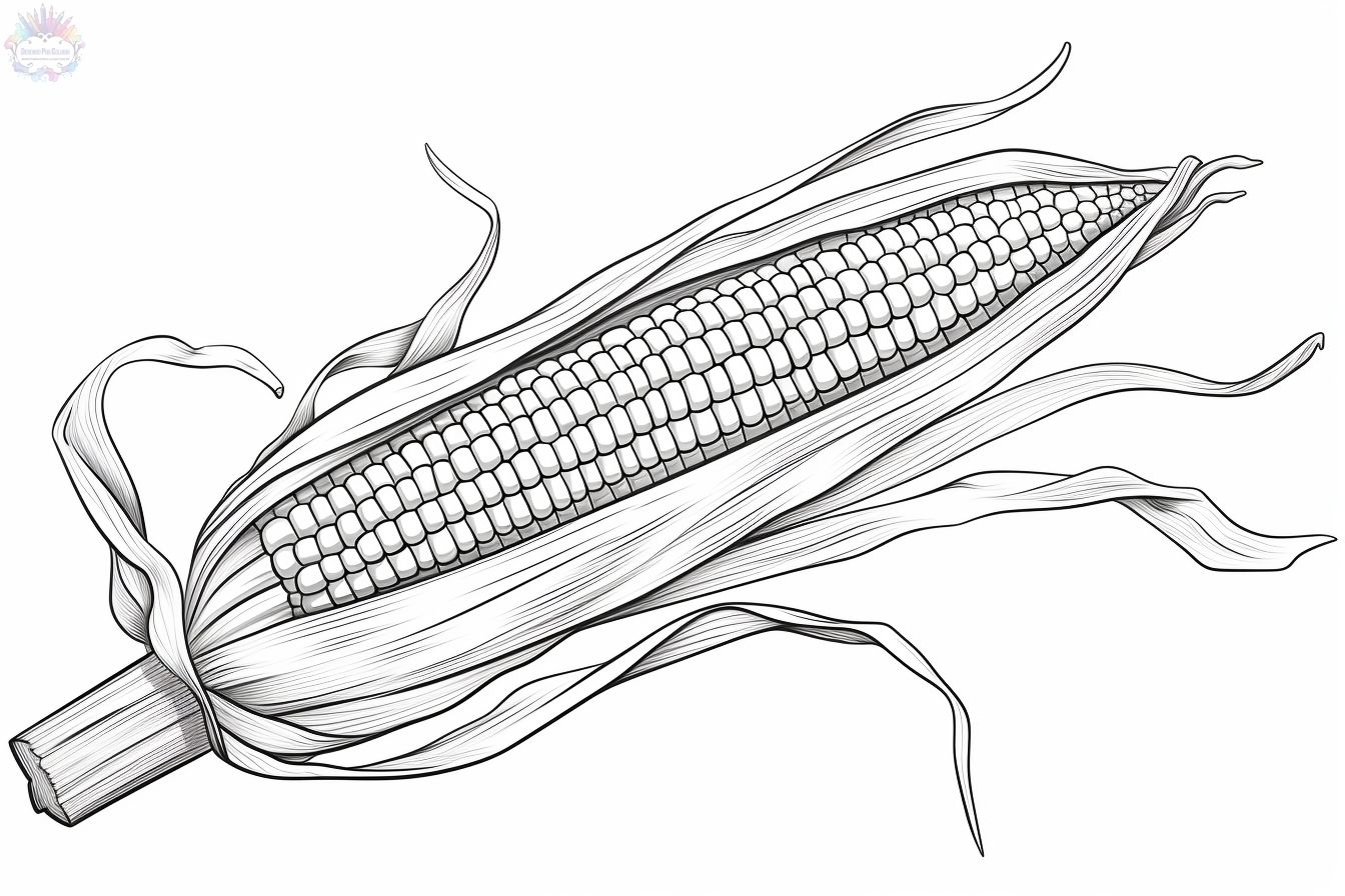 Corn Coloring Pages - Coloring Pages