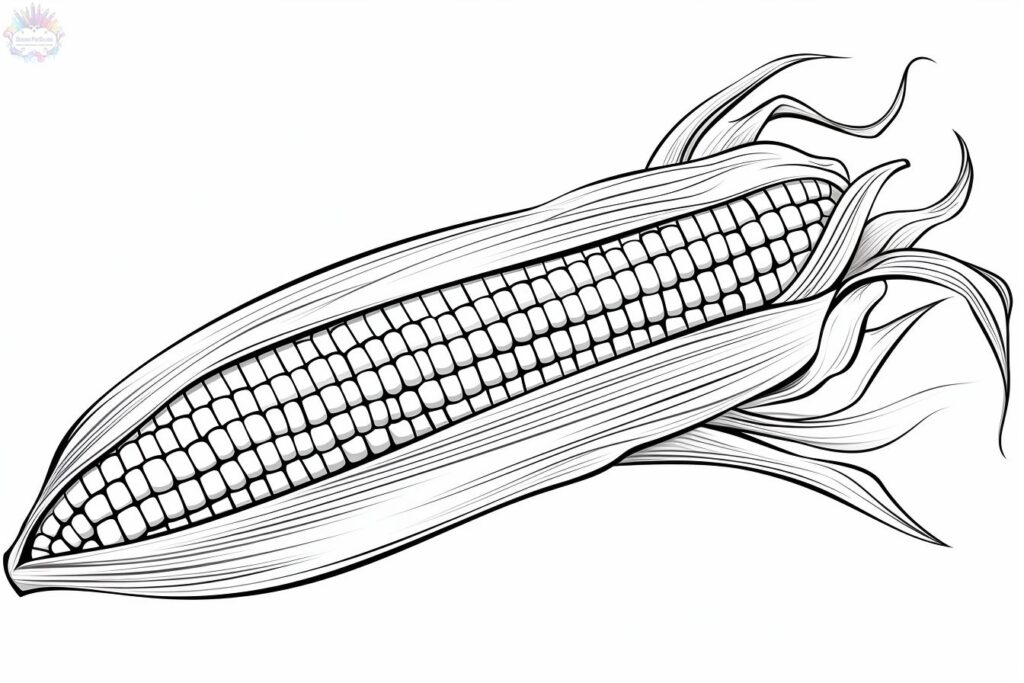 Corn Coloring Pages