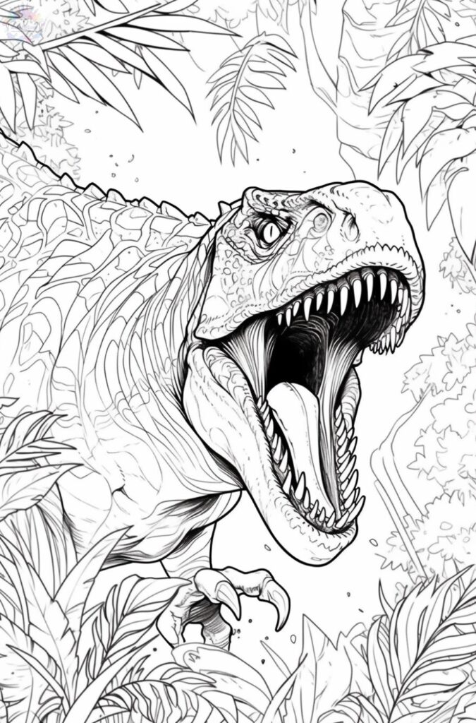 Trex Dinosaur Coloring Pages