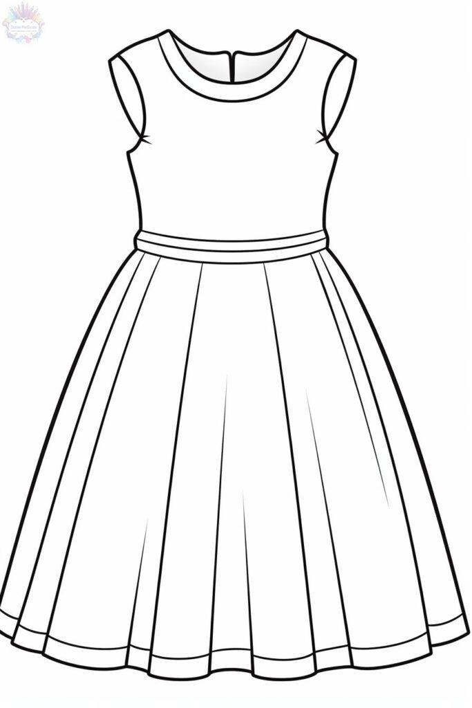 Female Women Dress Outline Vector Drawing Dress Ladies Black Thin Stock  Vector by ©tsvetinaiv 274700646