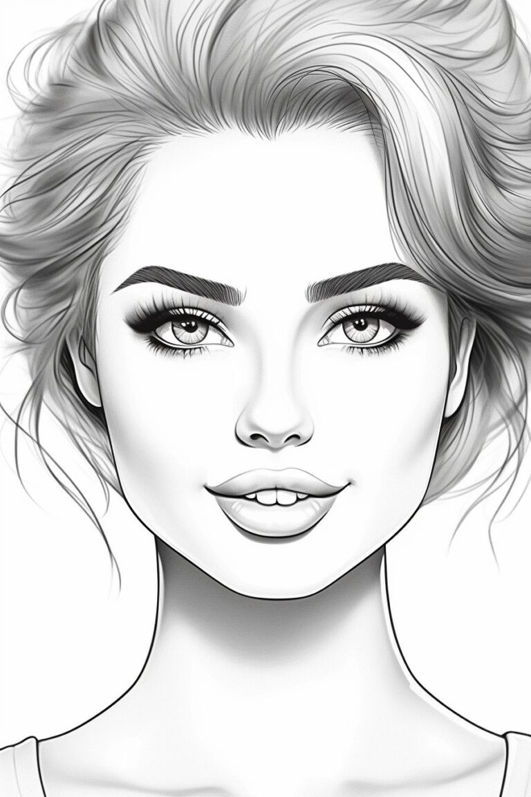 Faces Coloring Pages