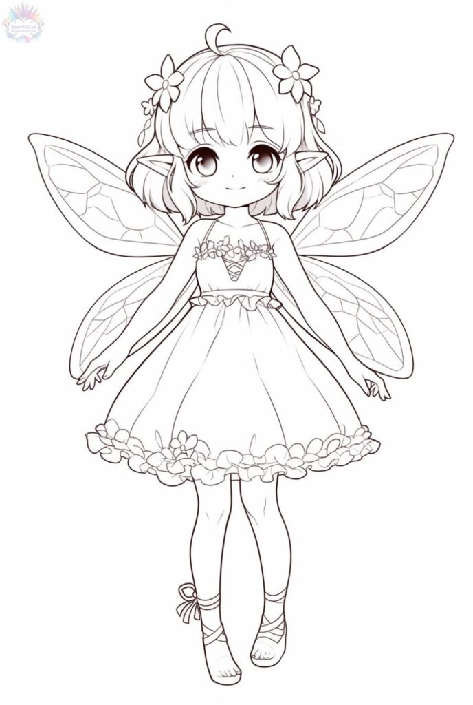 Anime Fairy Coloring Pages