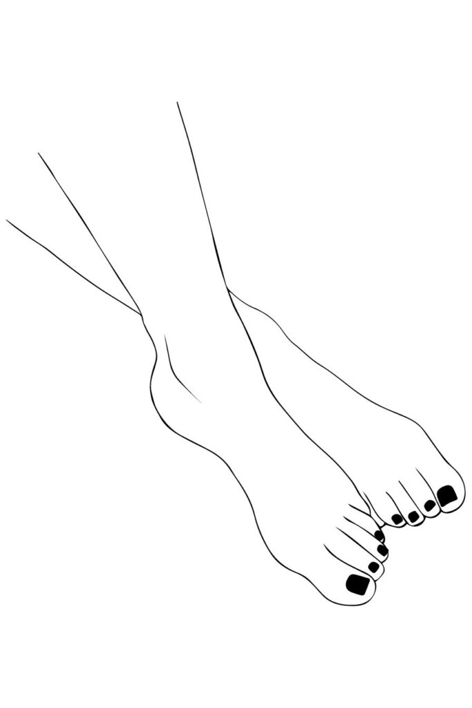 Feet Coloring Pages