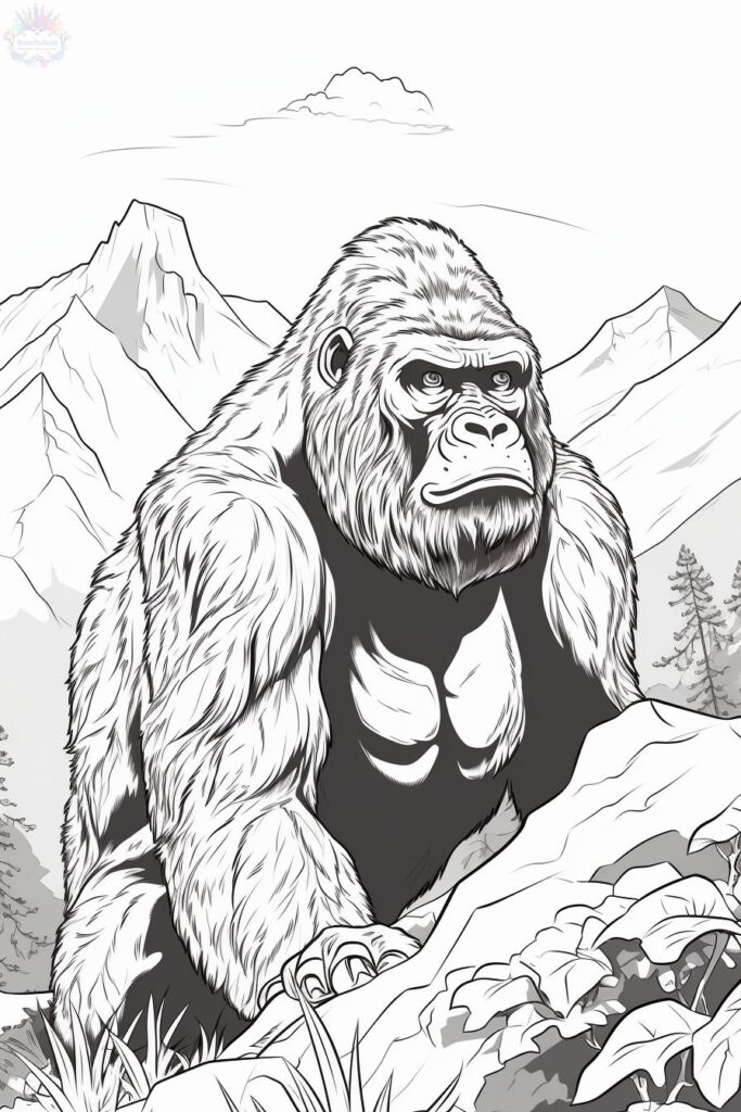 Gorilla Coloring Pages