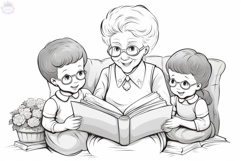 Grandma Coloring Pages