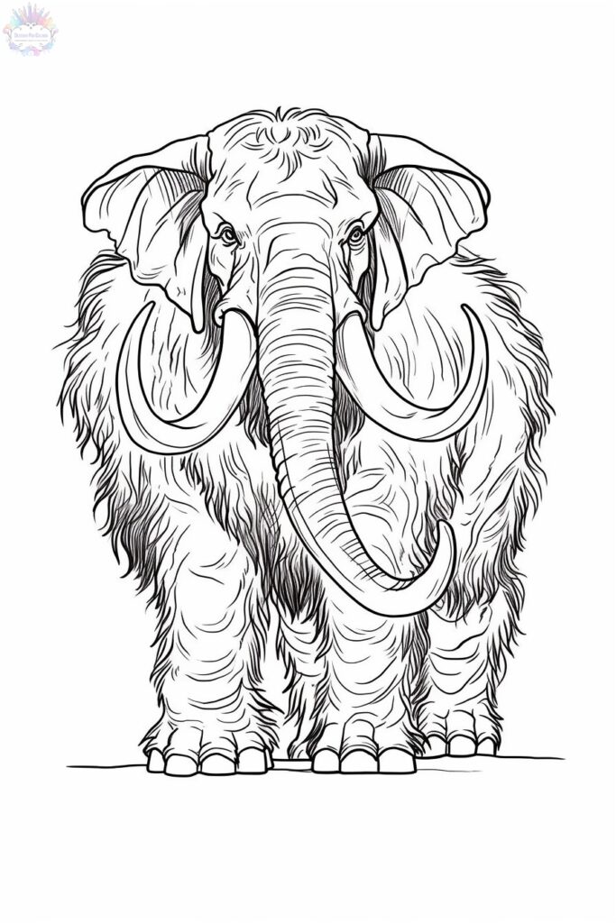 Mammoth Ice Age Coloring Pages