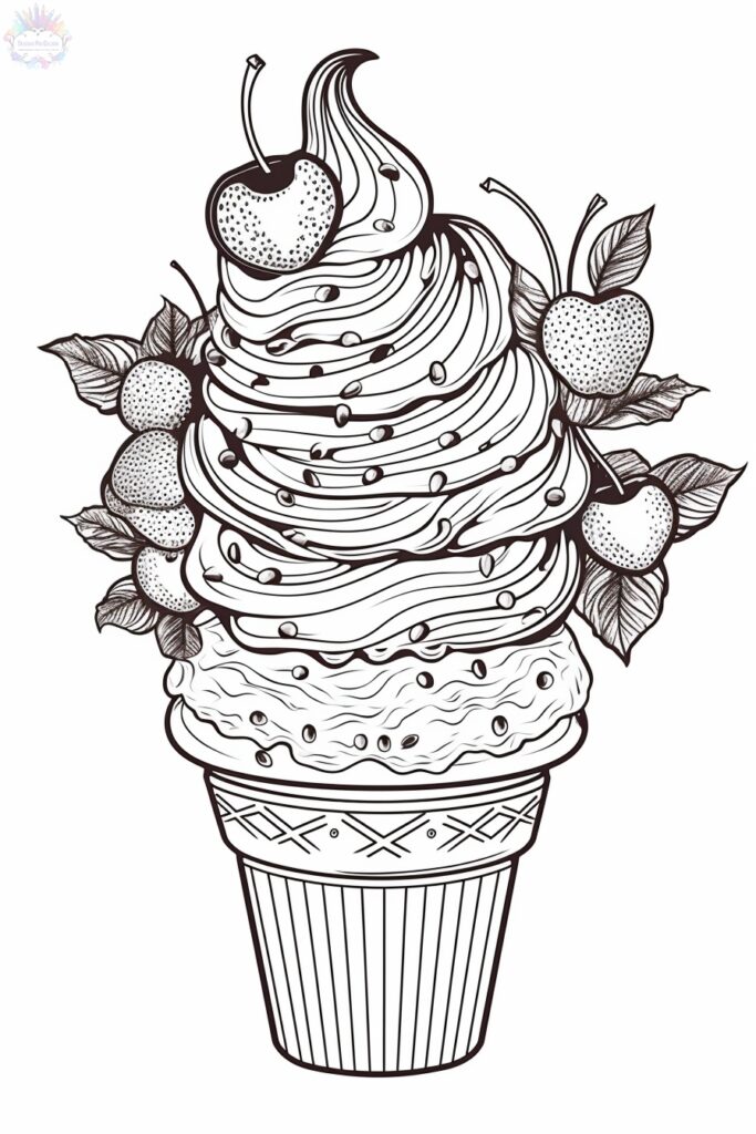 Ice Cream Coloring Pages