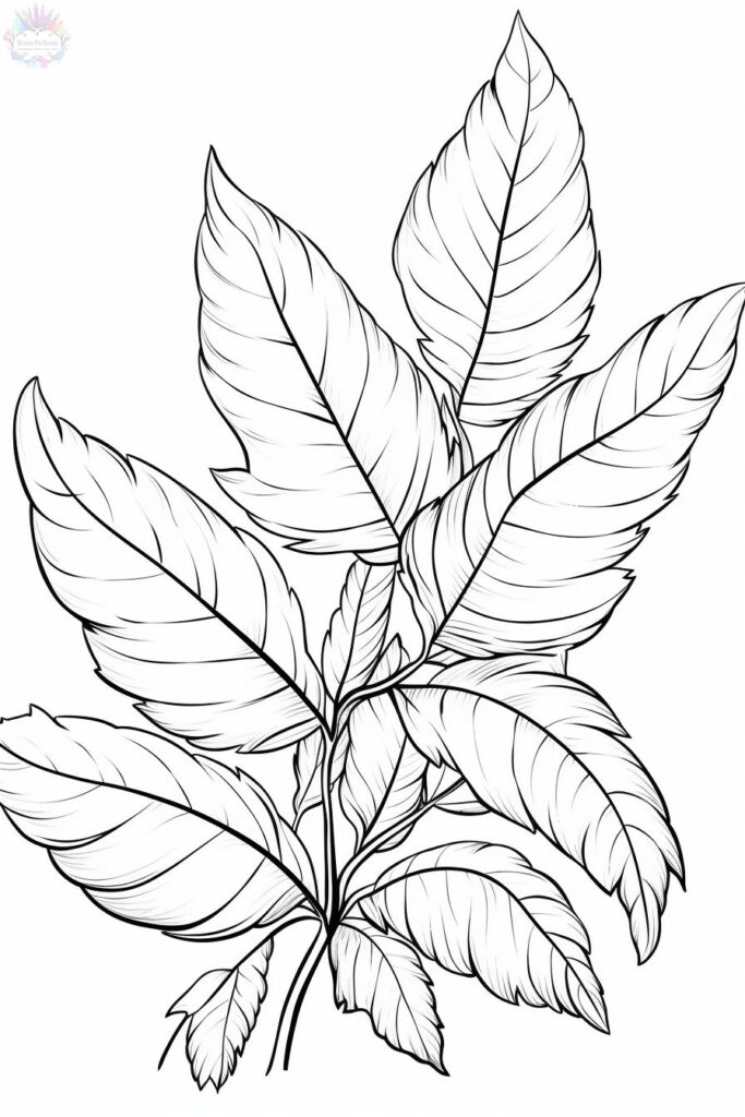 Leaf Coloring Pages