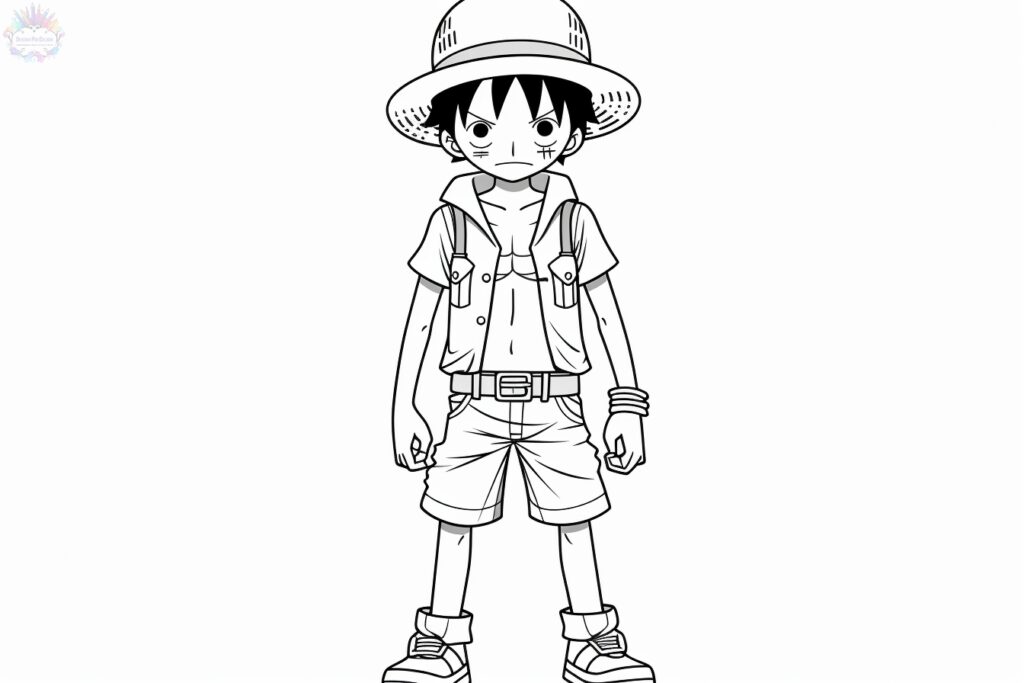 One Piece Coloring Pages Luffy