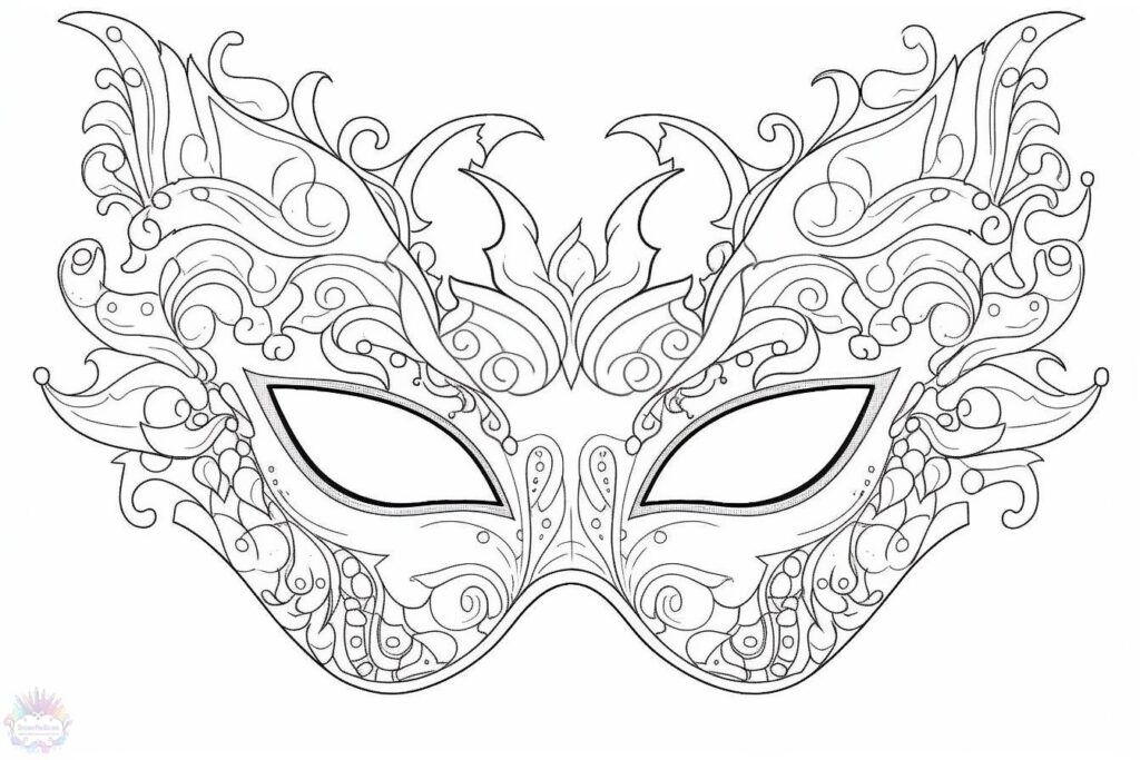 Mask Coloring Pages