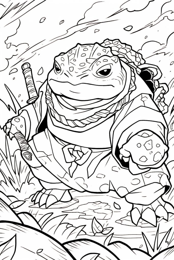 Toad Naruto Coloring Pages