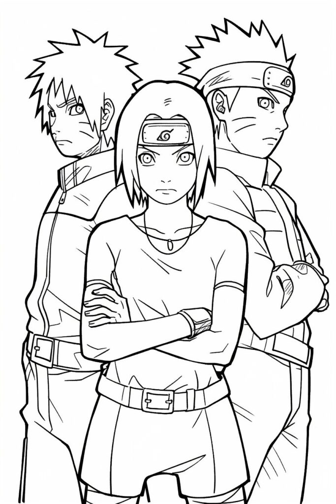 Naruto and Friends Coloring Pages