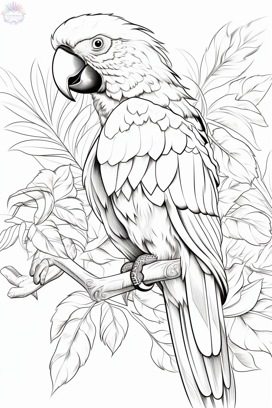 Parrot Coloring Pages