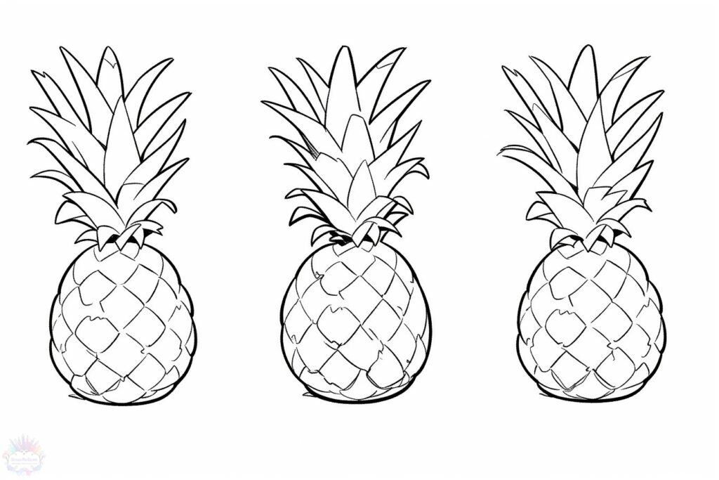 Pineapple Coloring Pages