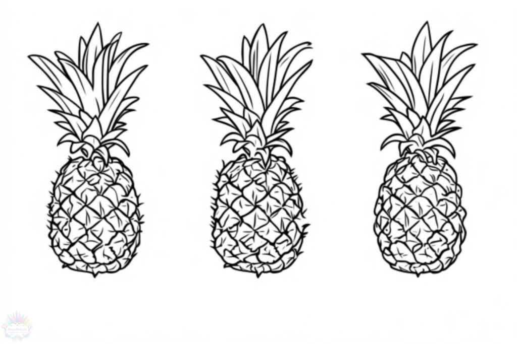 Pineapple Coloring Pages