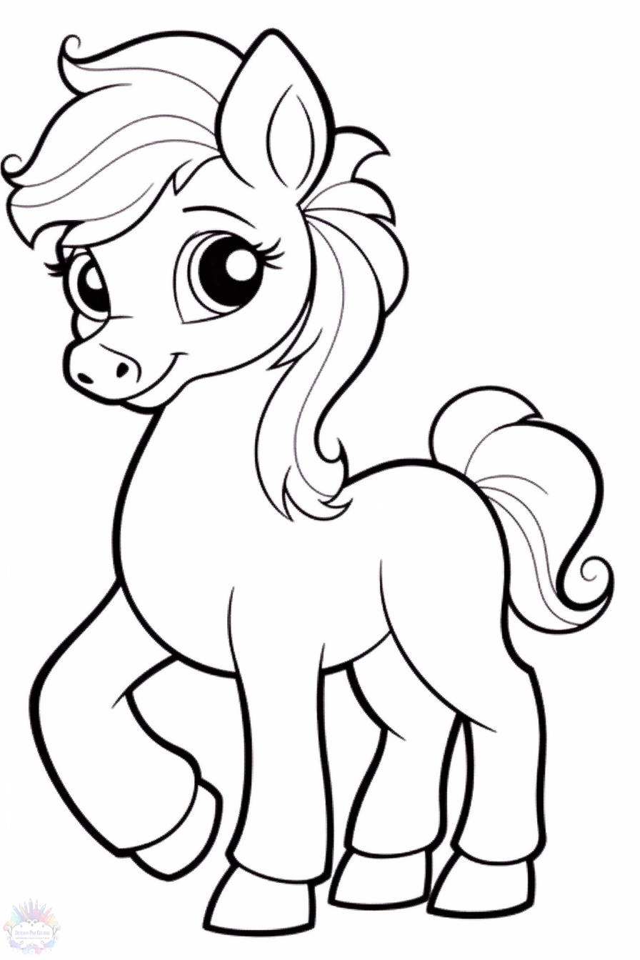 Pony Coloring Pages + 20 Drawings To Print and Color