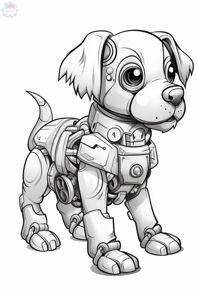 Dog Robot Coloring Pages