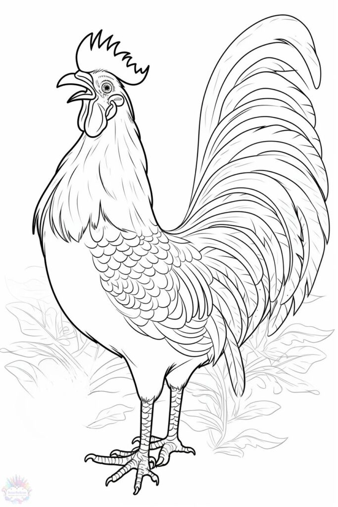 Rooster Coloring Pages