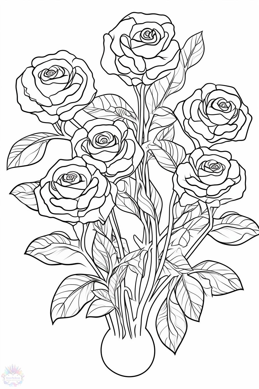 Rose Coloring Pages - Coloring Pages