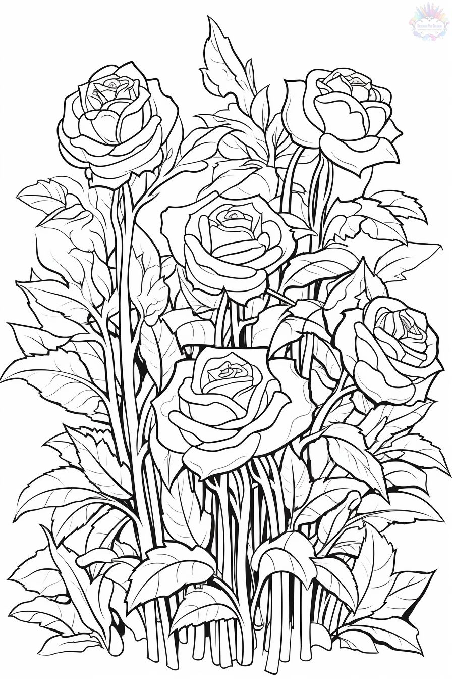 Rose Coloring Pages - Coloring Pages