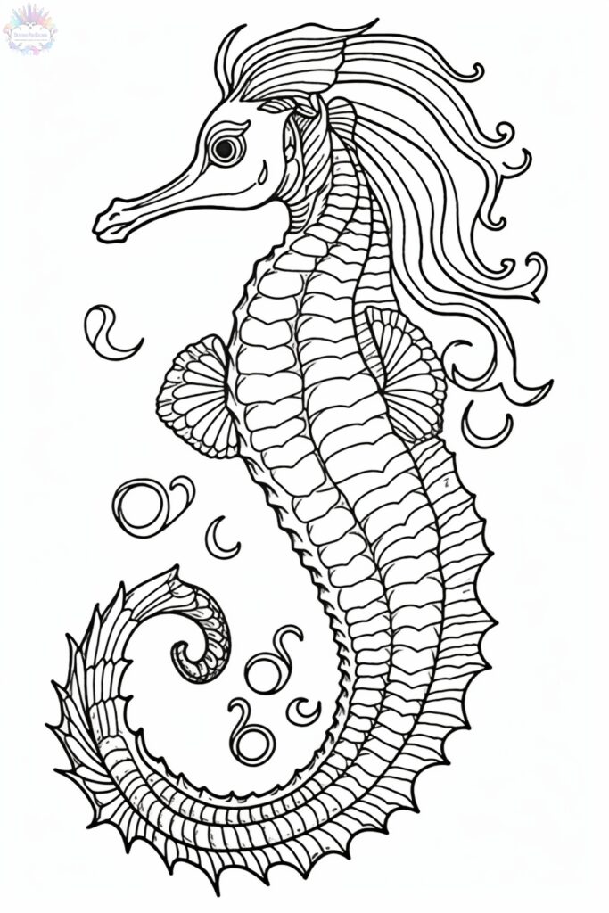 Sea Horse Coloring Pages