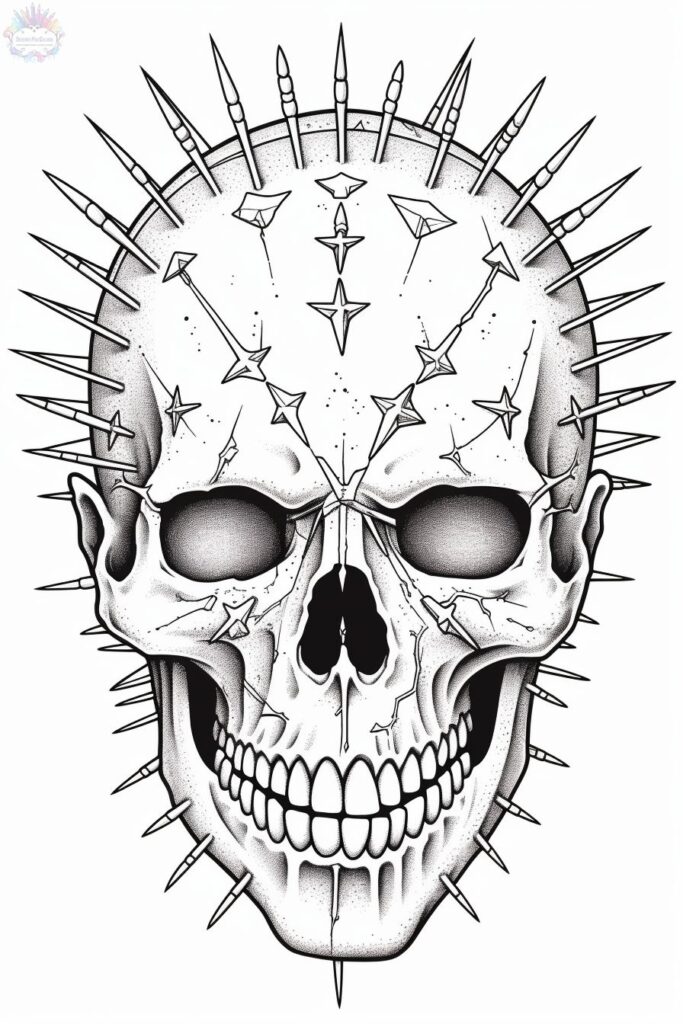 Pinhead Skull Coloring Pages