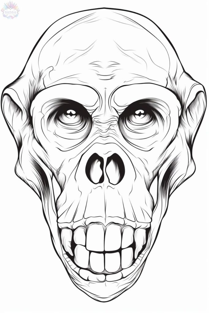 Ape Skull Coloring Pages