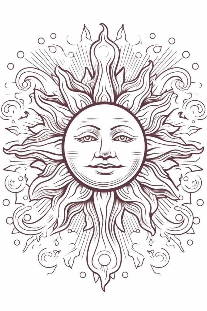 Sun Coloring Pages