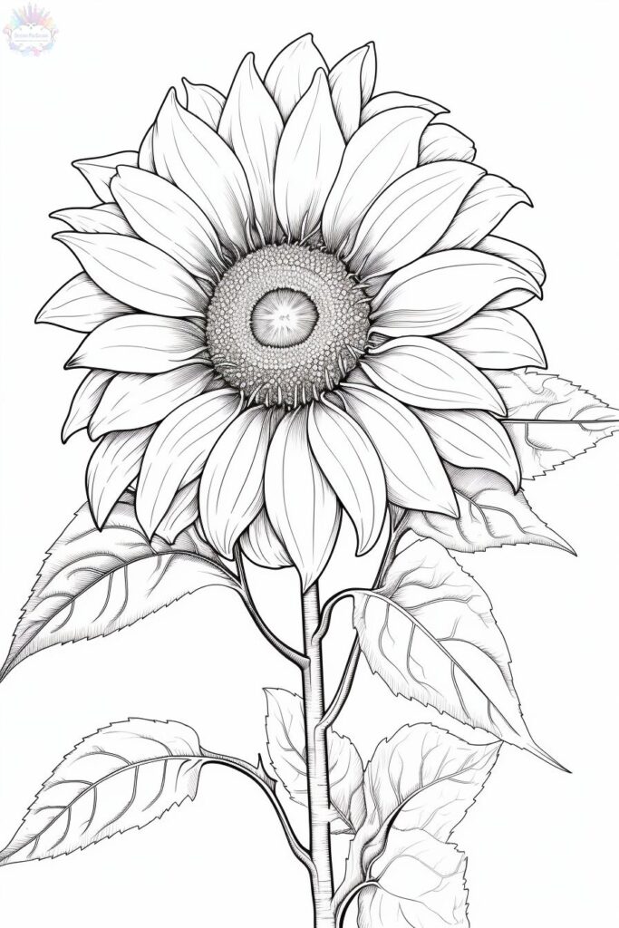 Sunflower Coloring Pages