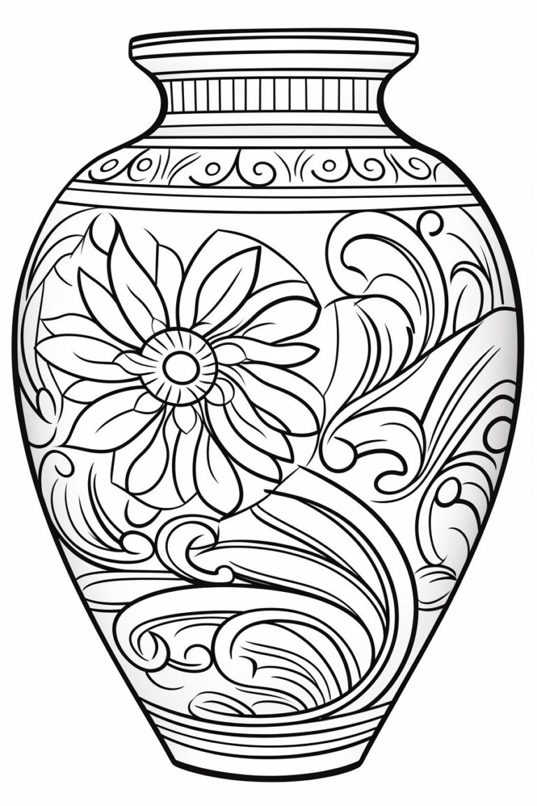 Vase Coloring Pages - Coloring Pages