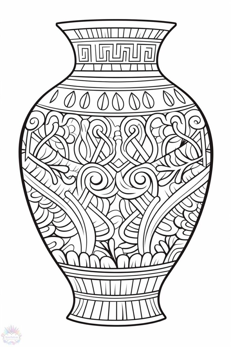 Vase Coloring Pages - Coloring Pages