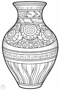 Vase Coloring Pages - Coloring Pages