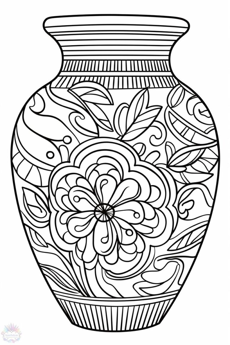 Vase Coloring Pages - Coloring Pages