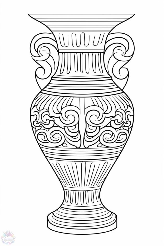 Vase Coloring Pages