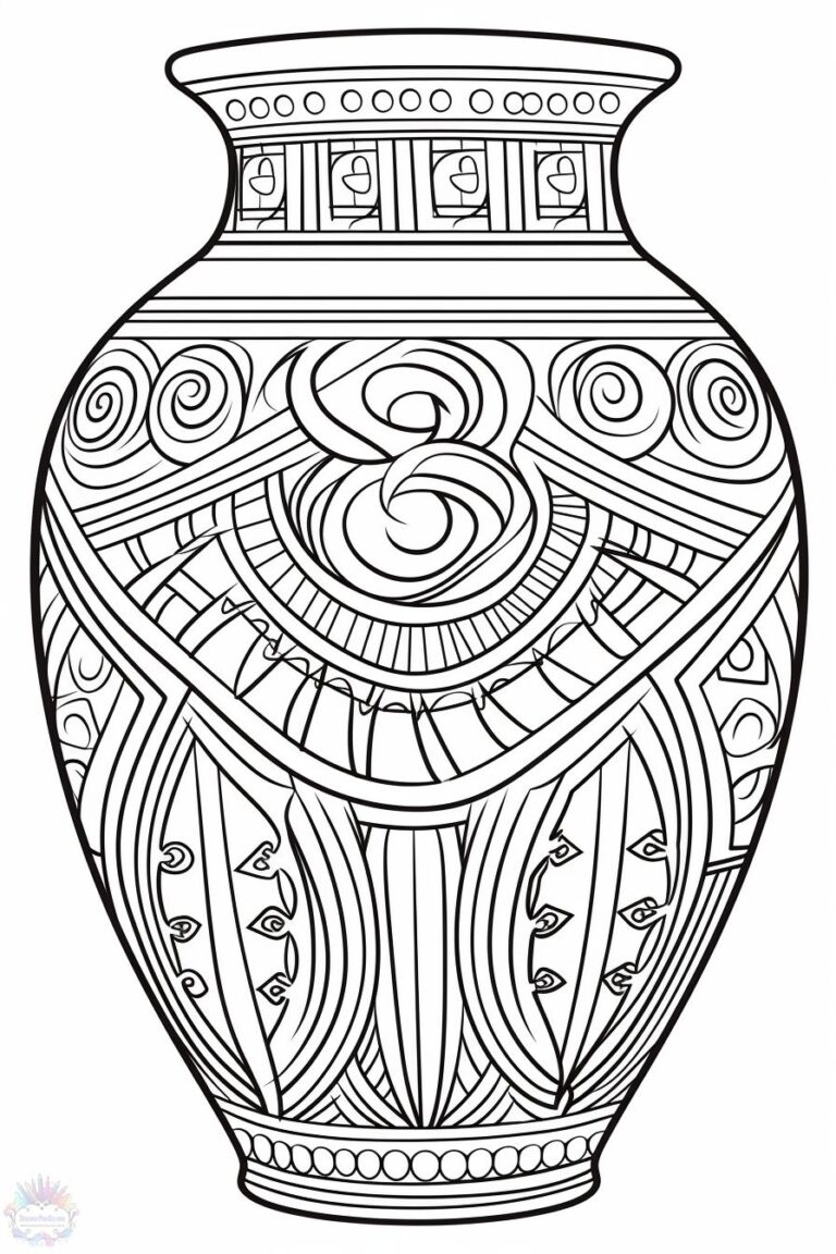 Vase Coloring Pages - Coloring Pages