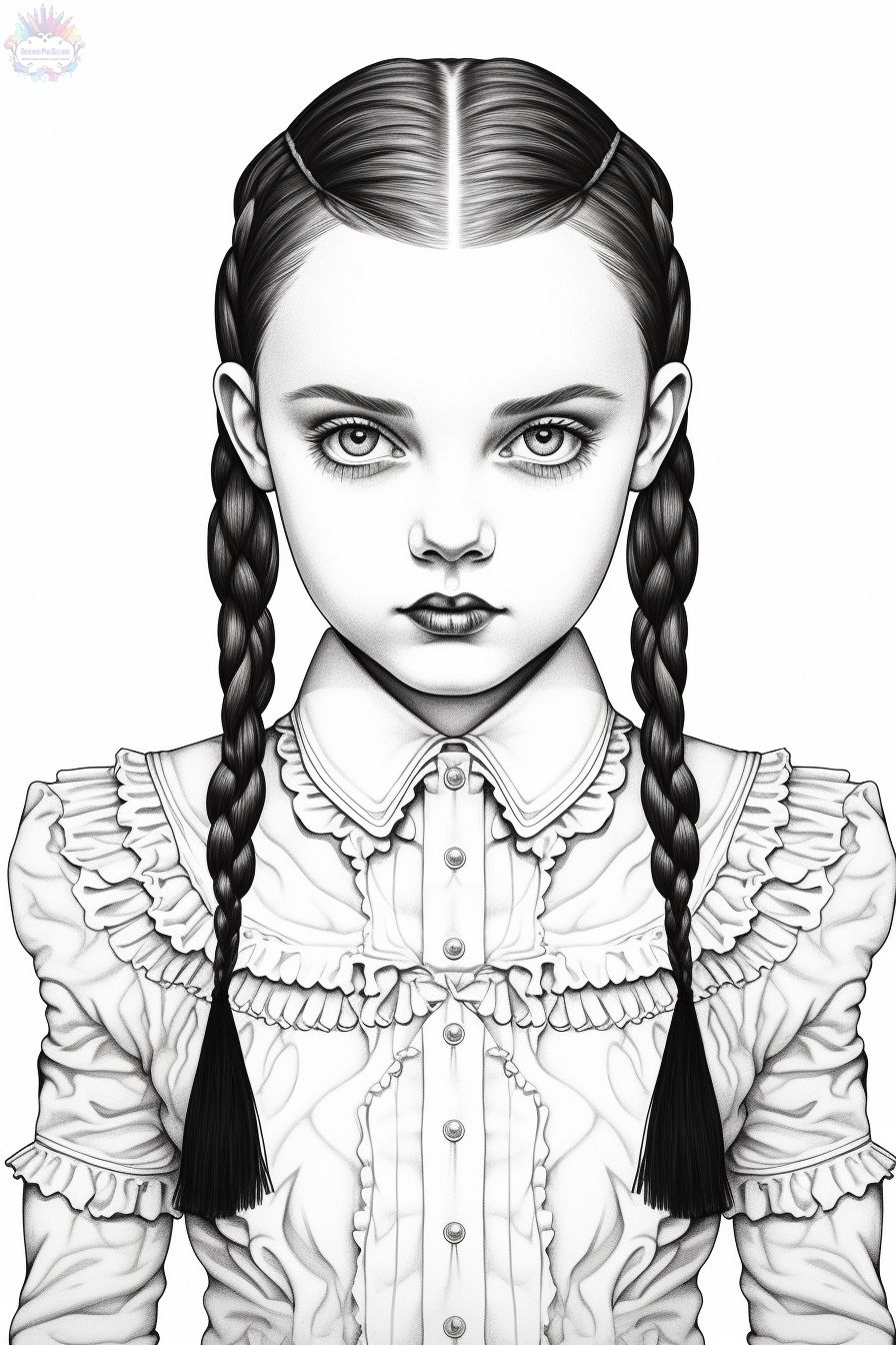 Wednesday Addams Coloring Pages - Coloring Pages
