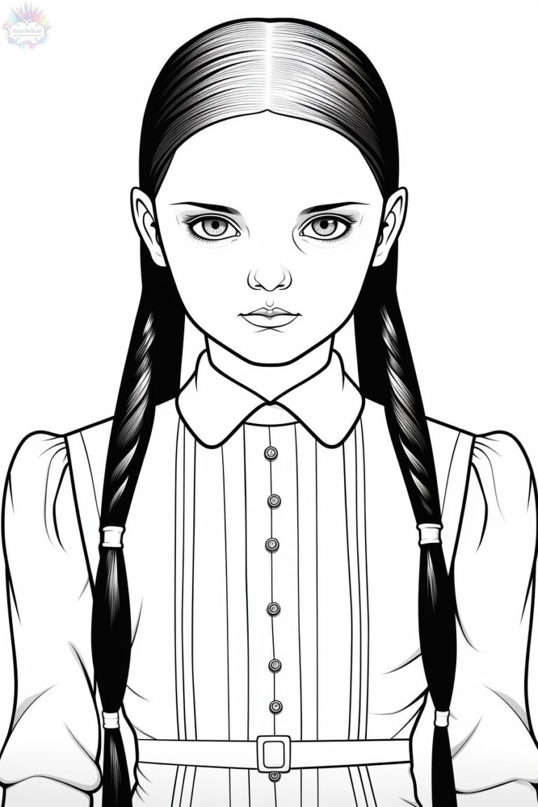 Wednesday Addams Coloring Pages - Coloring Pages