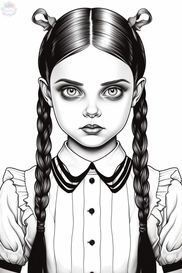 Wednesday Addams Coloring Pages 60 Free Drawings To Print 